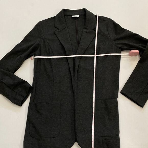J. Jill Charcoal Gray Ponte Knit Sweatshirt Blazer/Jacket, Stretch, Size S - Picture 10 of 12